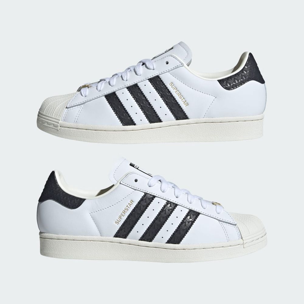 Basket Adidas Superstar Blanche Noir Doré Homme | IWM-35608698