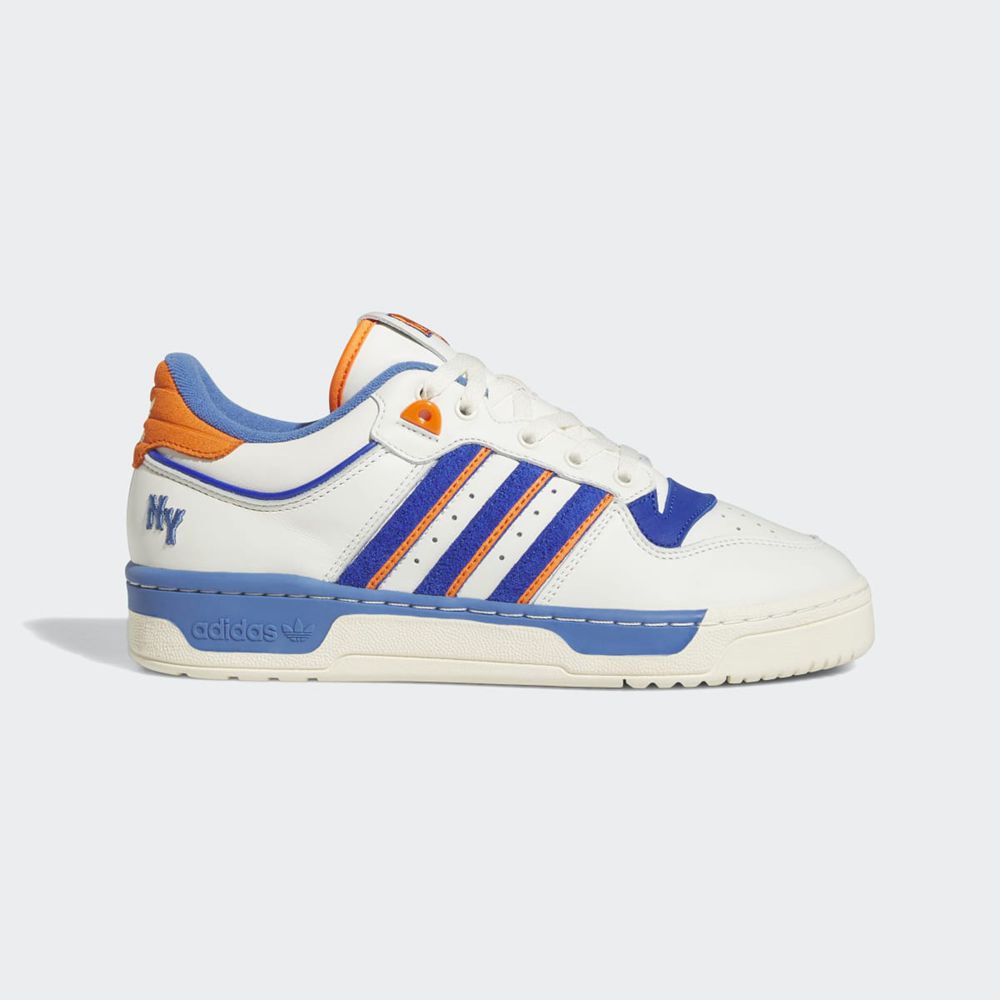 Basket Adidas Rivalry Low 86 Blanche Bleu Orange Homme | XAF-82001728