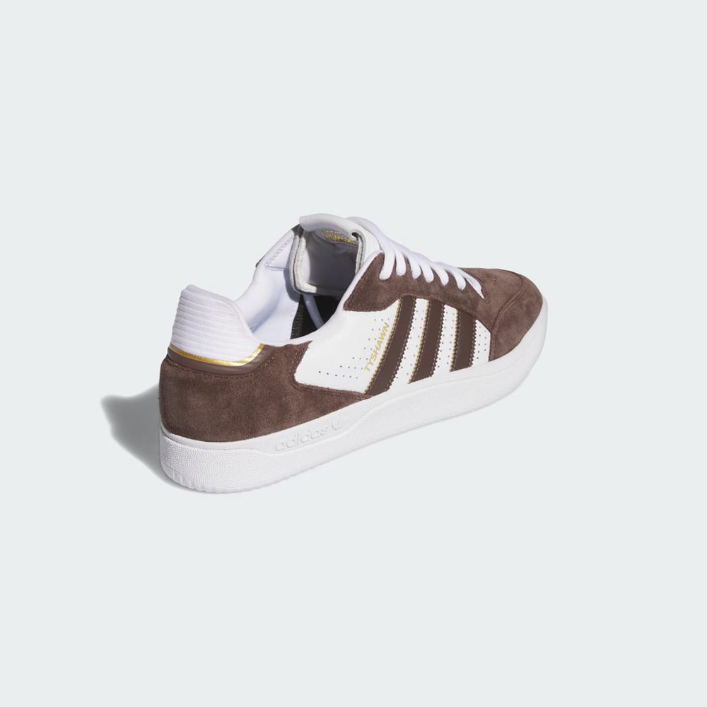 Basket Adidas Tyshawn Low Marron Blanche Doré Homme | RAN-58210727