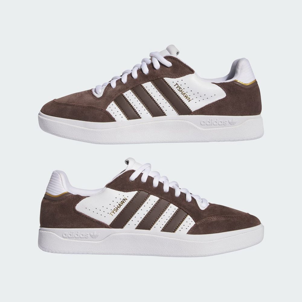 Basket Adidas Tyshawn Low Marron Blanche Doré Homme | RAN-58210727