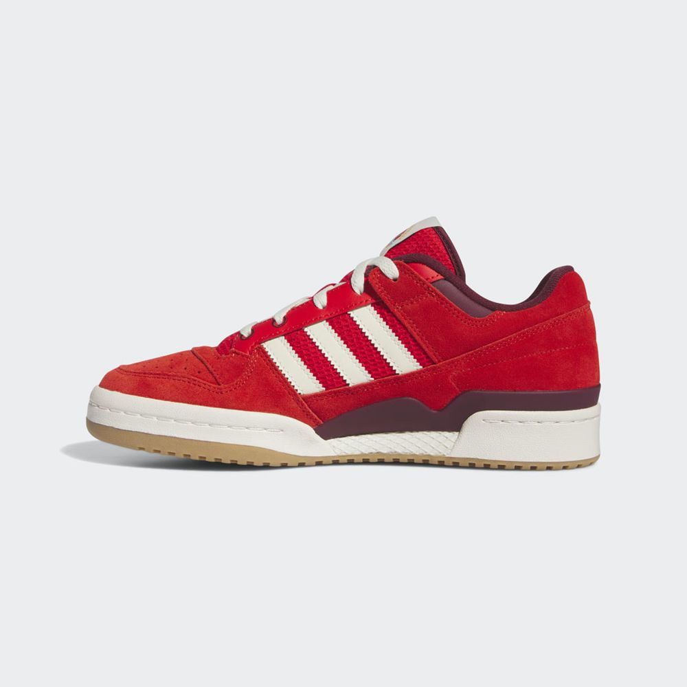 Basket Adidas Forum Low Rouge Blanche Homme | QRT-27394804