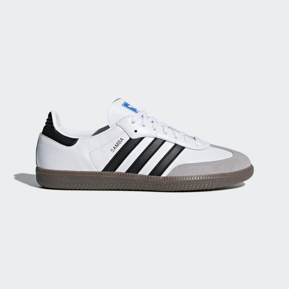 Basket Adidas Samba OG Blanche Noir Homme | HSL-81046741