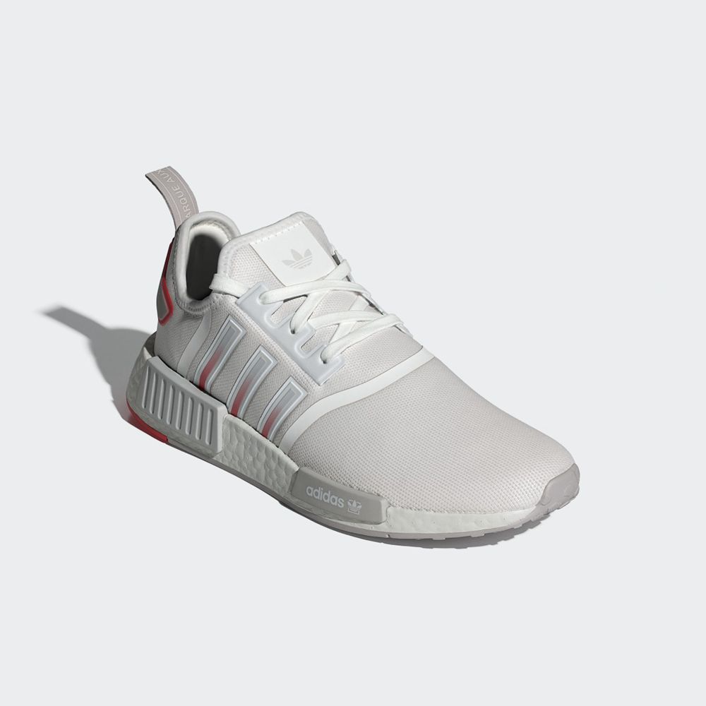 Basket Adidas NMD_R1 Blanche Rouge Homme | WFZ-93474837