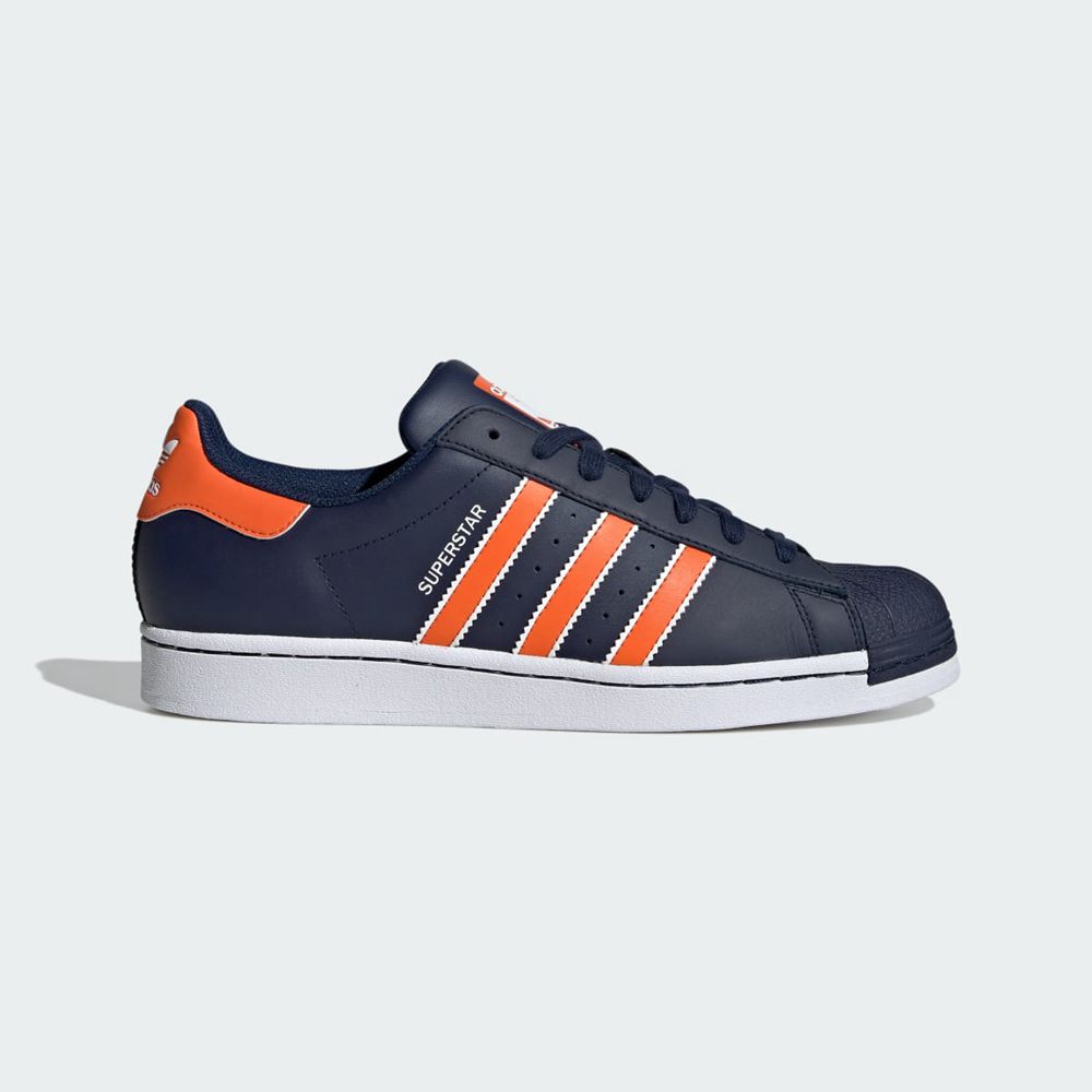 Basket Adidas Superstar Bleu Marine Orange Blanche Homme | AUA-09637569