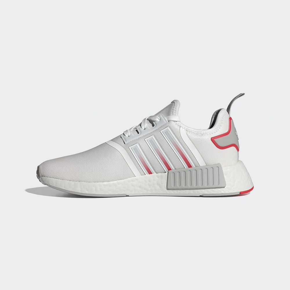 Basket Adidas NMD_R1 Blanche Rouge Homme | WFZ-93474837