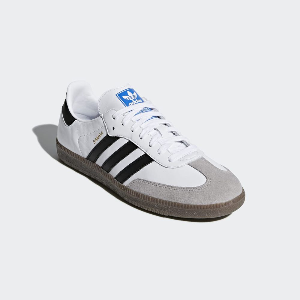 Basket Adidas Samba OG Blanche Noir Homme | HSL-81046741