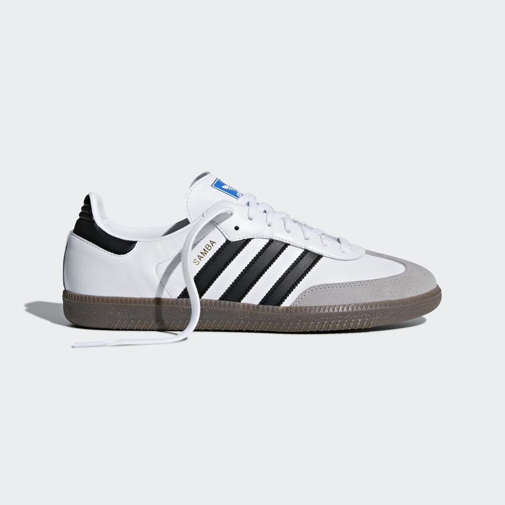 Basket Adidas Samba OG Blanche Noir Homme | HSL-81046741