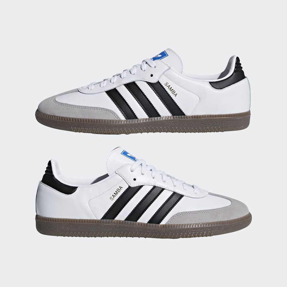 Basket Adidas Samba OG Blanche Noir Homme | HSL-81046741