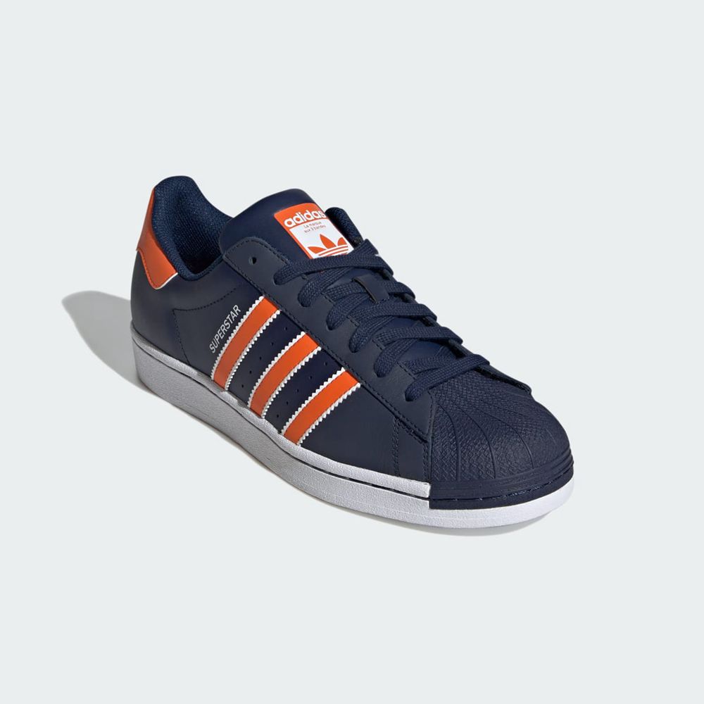 Basket Adidas Superstar Bleu Marine Orange Blanche Homme | AUA-09637569