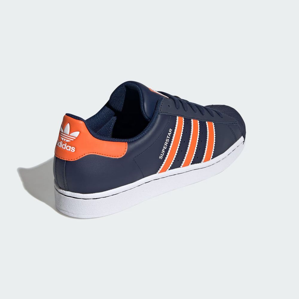 Basket Adidas Superstar Bleu Marine Orange Blanche Homme | AUA-09637569