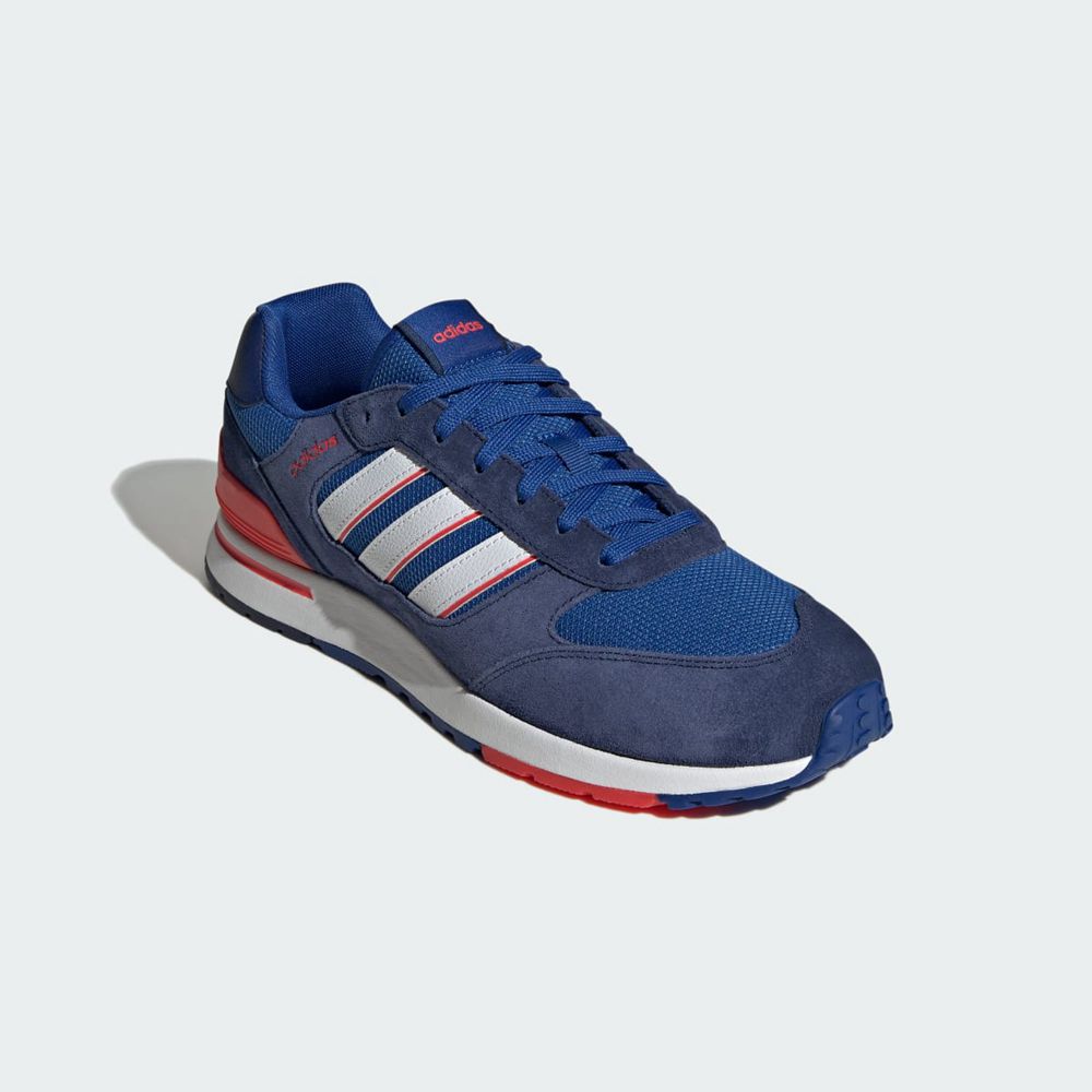 Basket Adidas Run 80s Bleu Blanche Rouge Homme | SRR-40432928