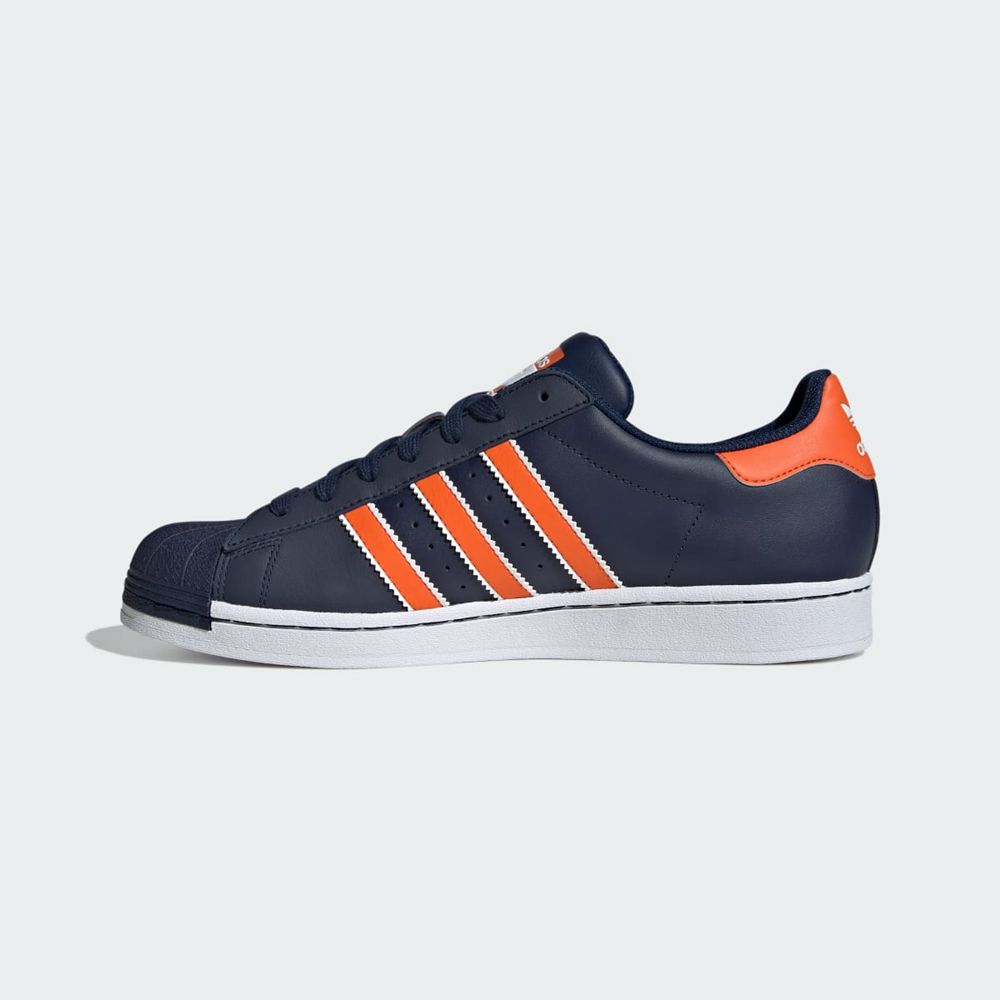 Basket Adidas Superstar Bleu Marine Orange Blanche Homme | AUA-09637569