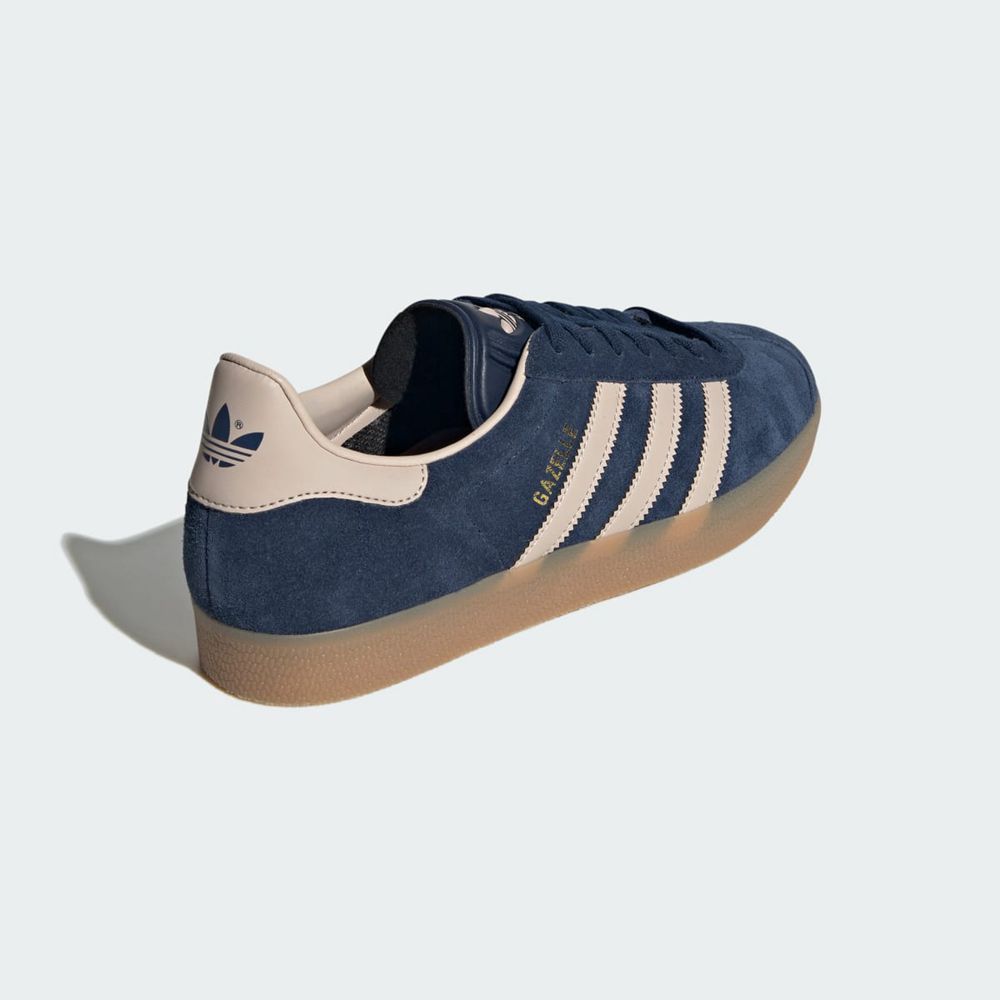 Basket Adidas Gazelle Bleu Marine Beige Homme | VCZ-59197796