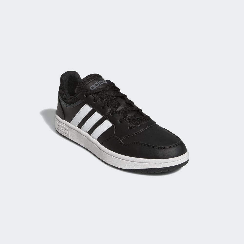 Basket Adidas Hoops 3.0 Low Classic Vintage Noir Blanche Grise Homme | XDL-18501894