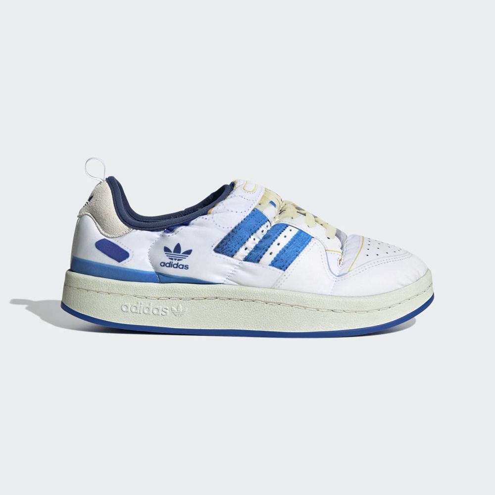 Basket Adidas Puffylette Forum Blanche Bleu Homme | QKH-19897033