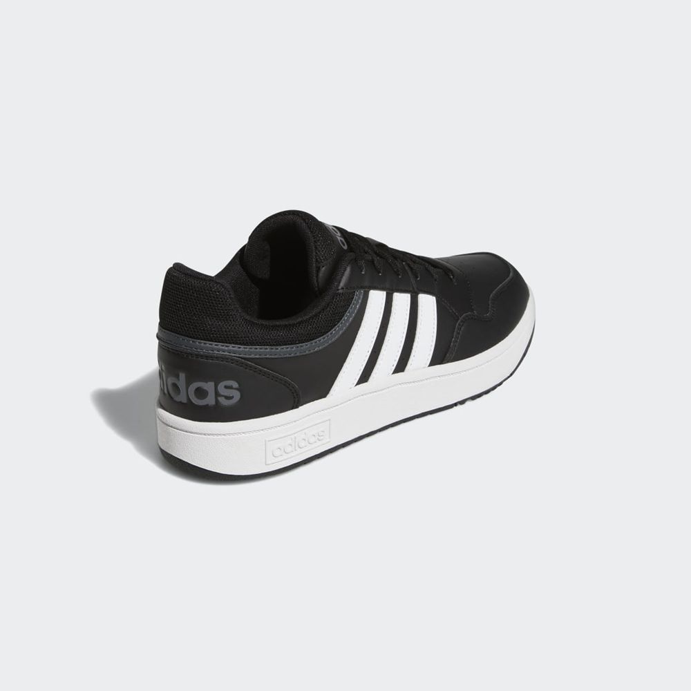 Basket Adidas Hoops 3.0 Low Classic Vintage Noir Blanche Grise Homme | XDL-18501894