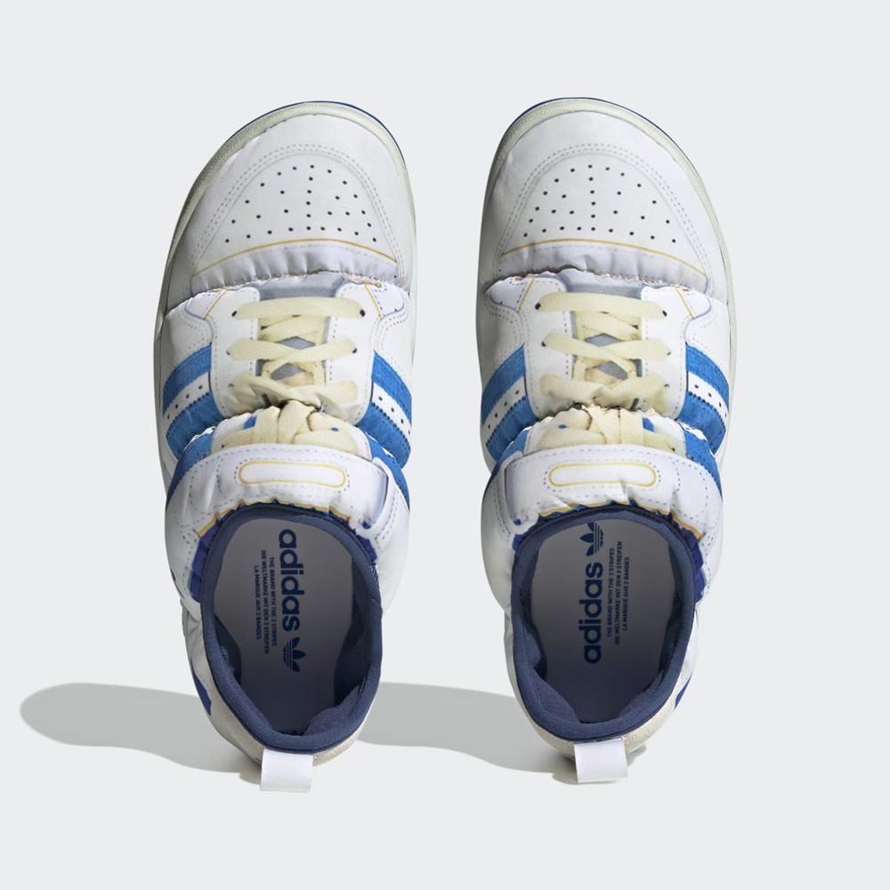 Basket Adidas Puffylette Forum Blanche Bleu Homme | QKH-19897033