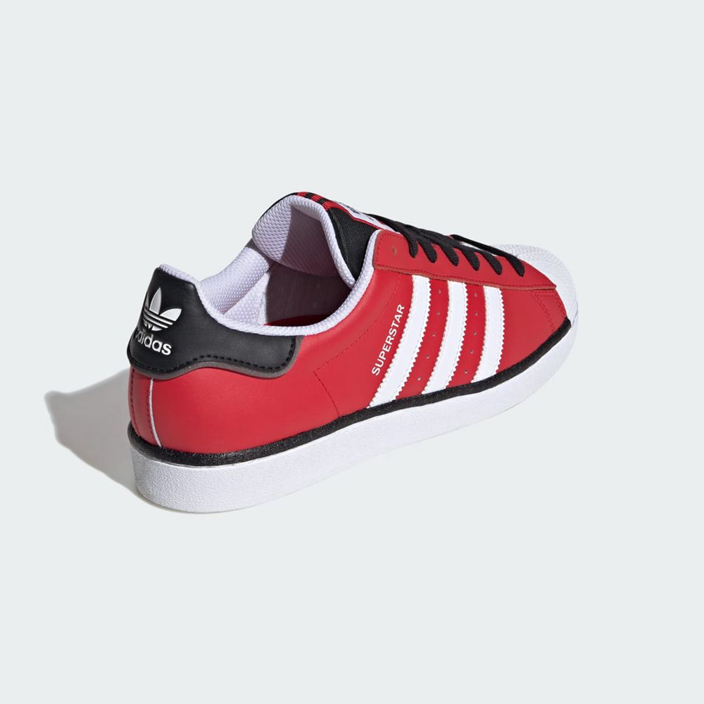 Basket Adidas Superstar Rouge Blanche Grise Homme | EWK-40450137