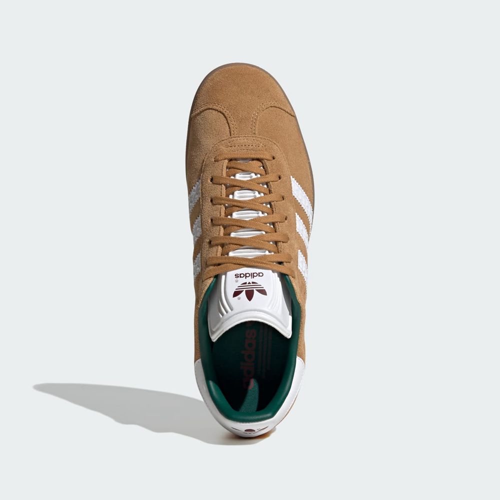 Basket Adidas Gazelle Marron Blanche Bordeaux Homme | XMG-19439369