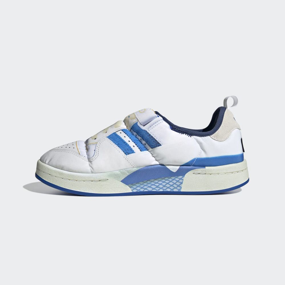 Basket Adidas Puffylette Forum Blanche Bleu Homme | QKH-19897033