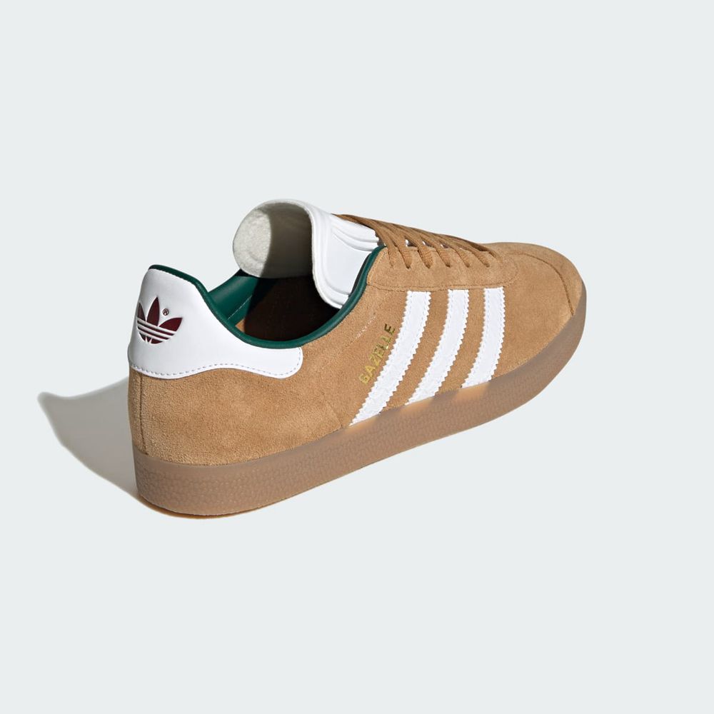 Basket Adidas Gazelle Marron Blanche Bordeaux Homme | XMG-19439369