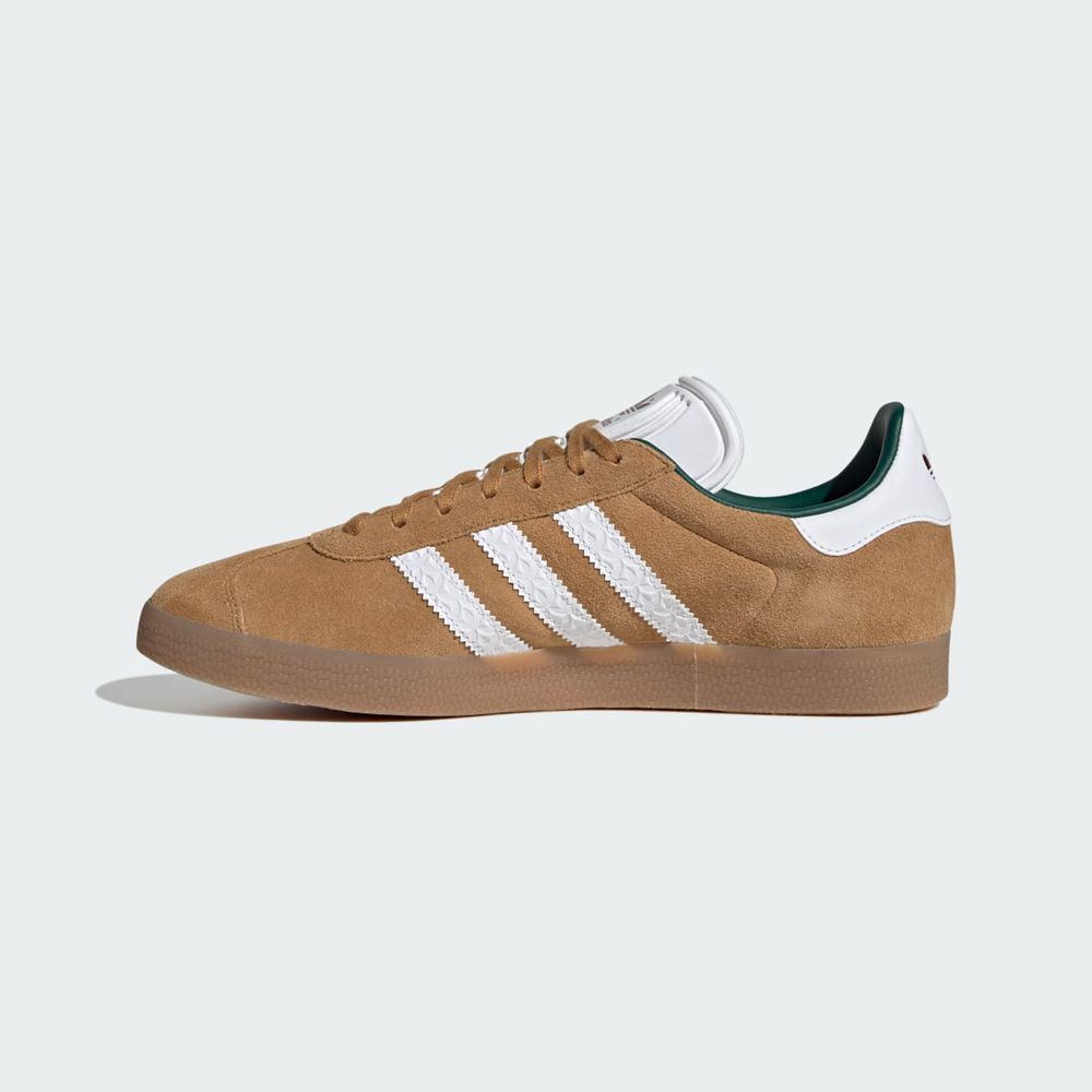 Basket Adidas Gazelle Marron Blanche Bordeaux Homme | XMG-19439369