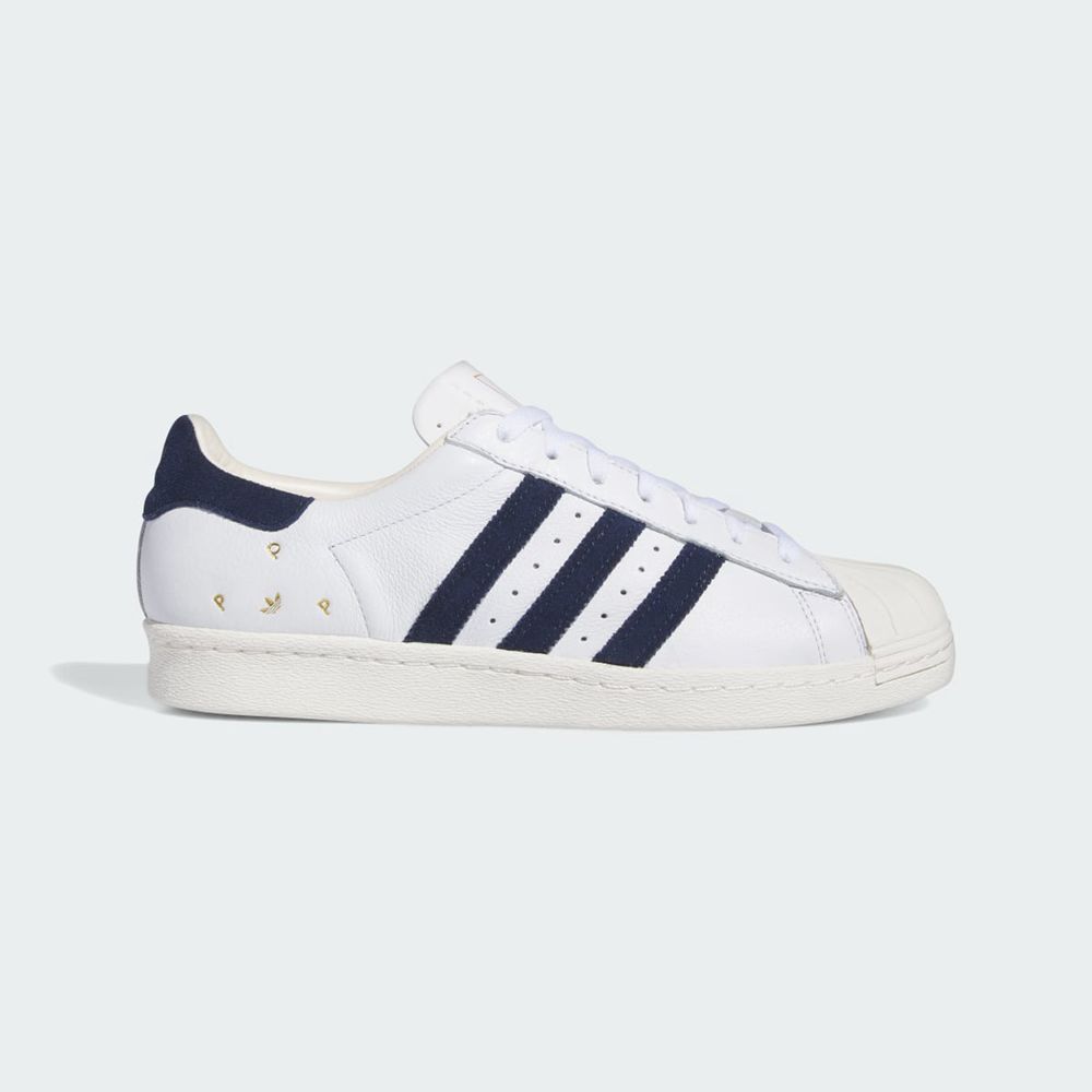 Basket Adidas Pop Trading Co Superstar ADV Blanche Bleu Marine Homme | HPH-40870487