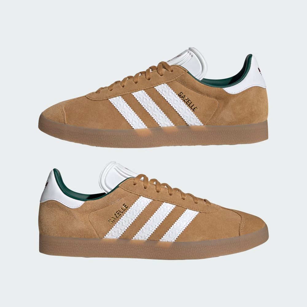 Basket Adidas Gazelle Marron Blanche Bordeaux Homme | XMG-19439369