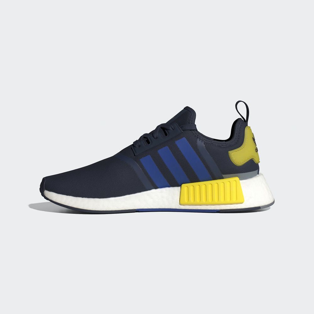 Basket Adidas NMD_R1 Bleu Marine Bleu Jaune Homme | QKE-64018900