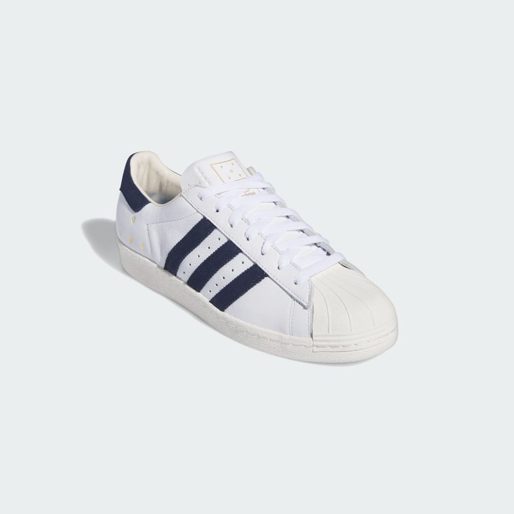 Basket Adidas Pop Trading Co Superstar ADV Blanche Bleu Marine Homme | HPH-40870487