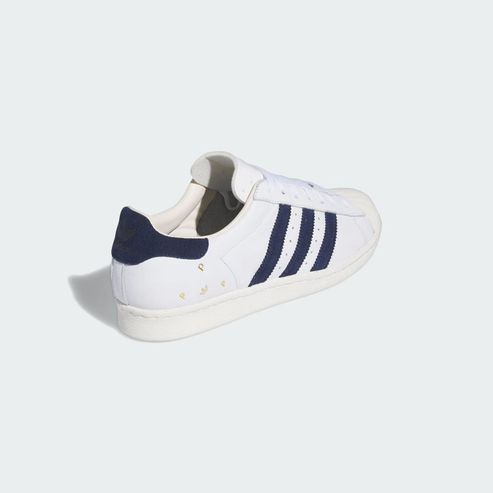 Basket Adidas Pop Trading Co Superstar ADV Blanche Bleu Marine Homme | HPH-40870487