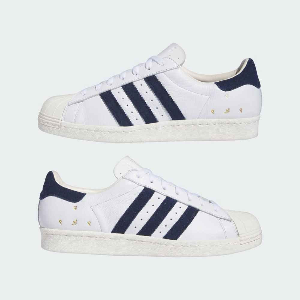 Basket Adidas Pop Trading Co Superstar ADV Blanche Bleu Marine Homme | HPH-40870487