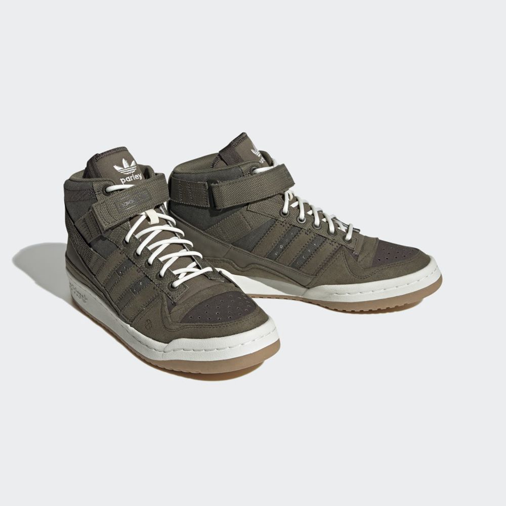 Basket Adidas Forum Parley Vert Olive Blanche Homme | QNY-70449966