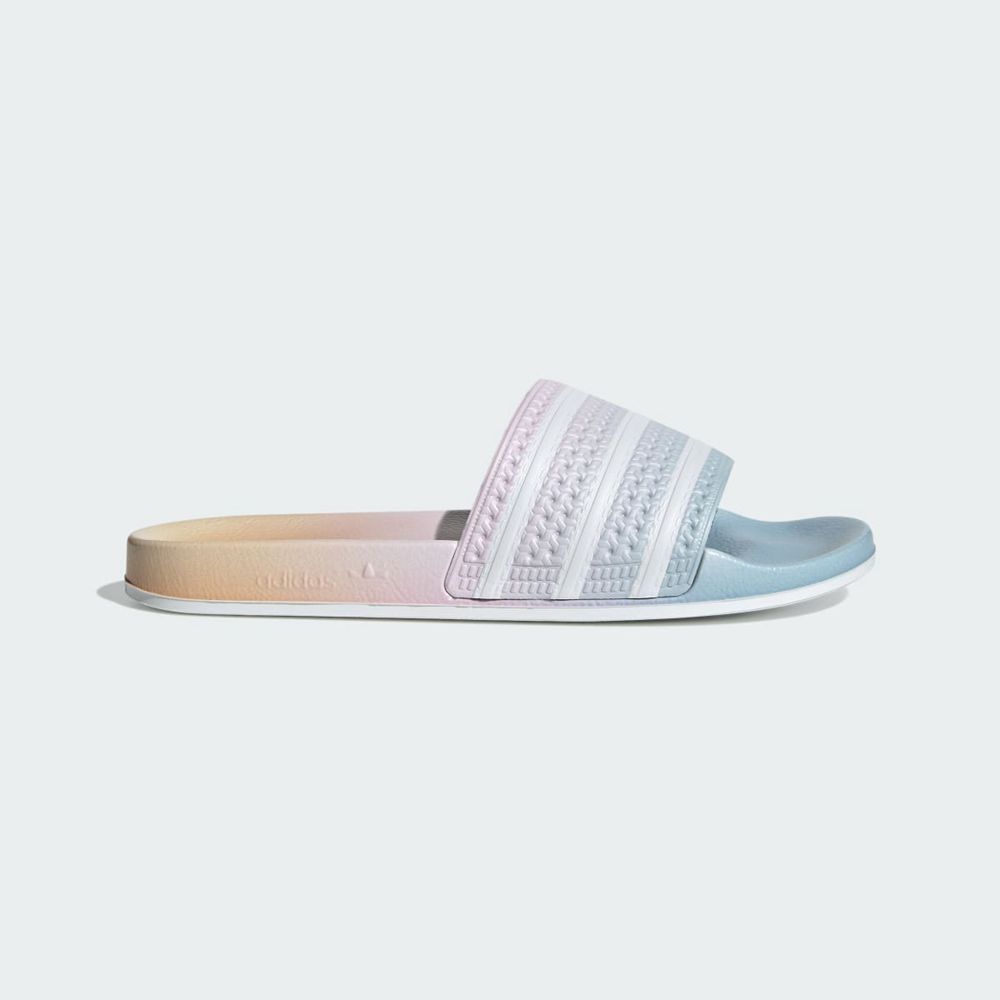 Claquette Adidas Adilette Bleu Blanche Orange Homme | SBF-23492080