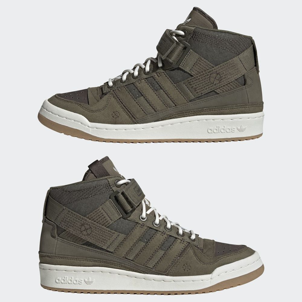 Basket Adidas Forum Parley Vert Olive Blanche Homme | QNY-70449966