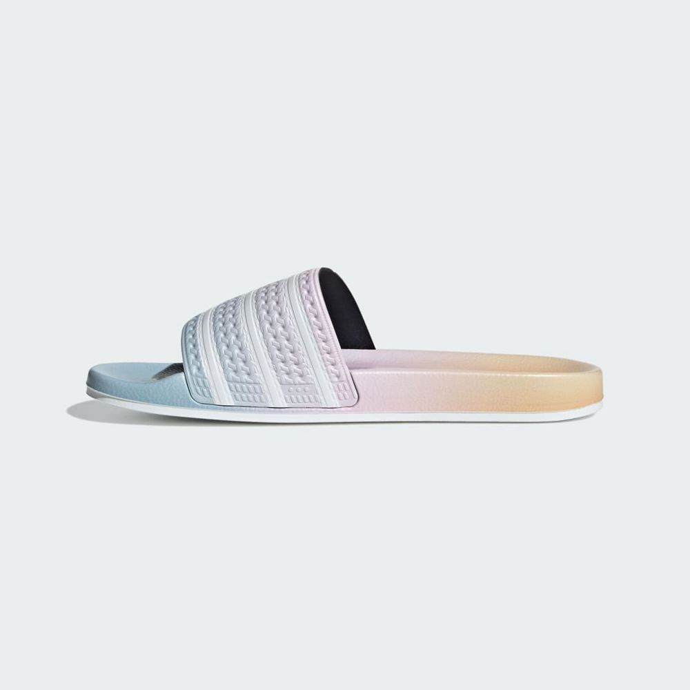 Claquette Adidas Adilette Bleu Blanche Orange Homme | SBF-23492080