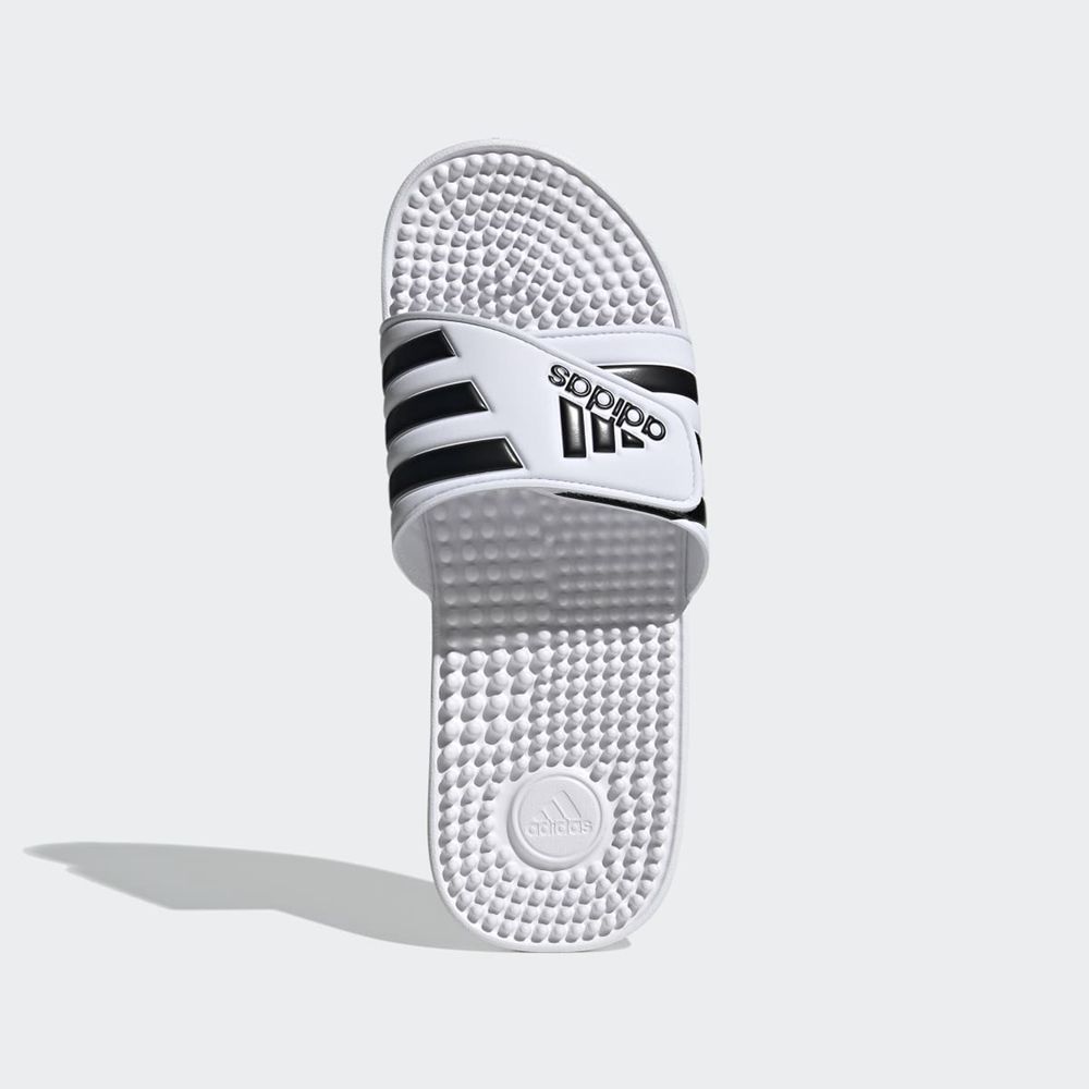 Claquette Adidas Adissage Blanche Noir Homme | FLC-92545957