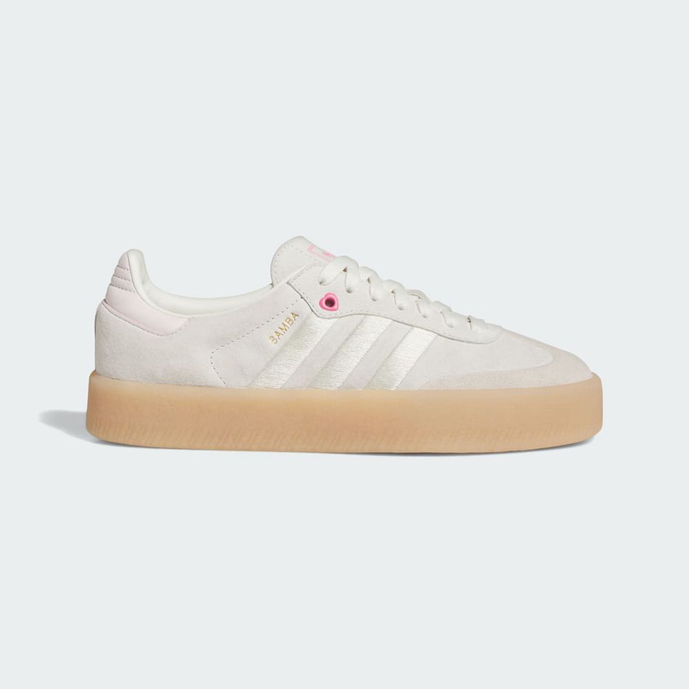 Chaussure Adidas Sambae Blanche Rose Homme | MWX-77180779