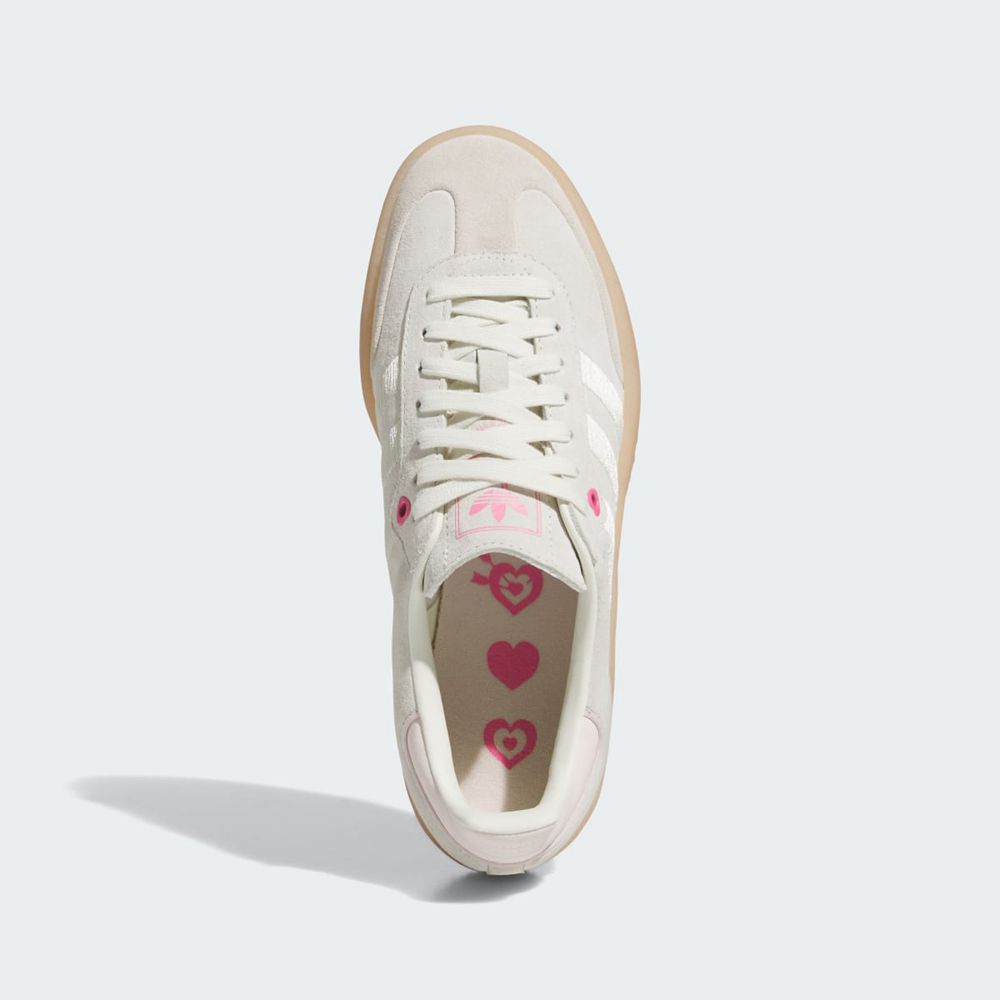 Chaussure Adidas Sambae Blanche Rose Homme | MWX-77180779