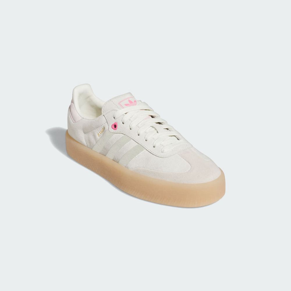 Chaussure Adidas Sambae Blanche Rose Homme | MWX-77180779