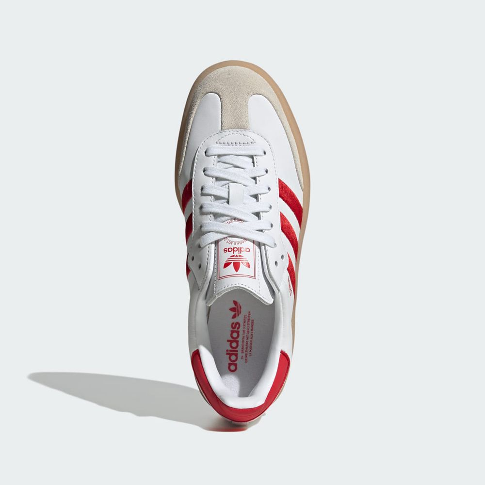 Chaussure Adidas Sambae Blanche Rouge Homme | PVG-31561544