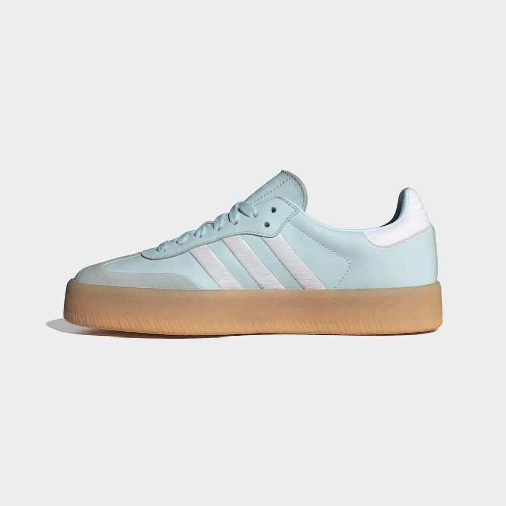 Chaussure Adidas Sambae Bleu Blanche Argent Homme | JQN-38402047