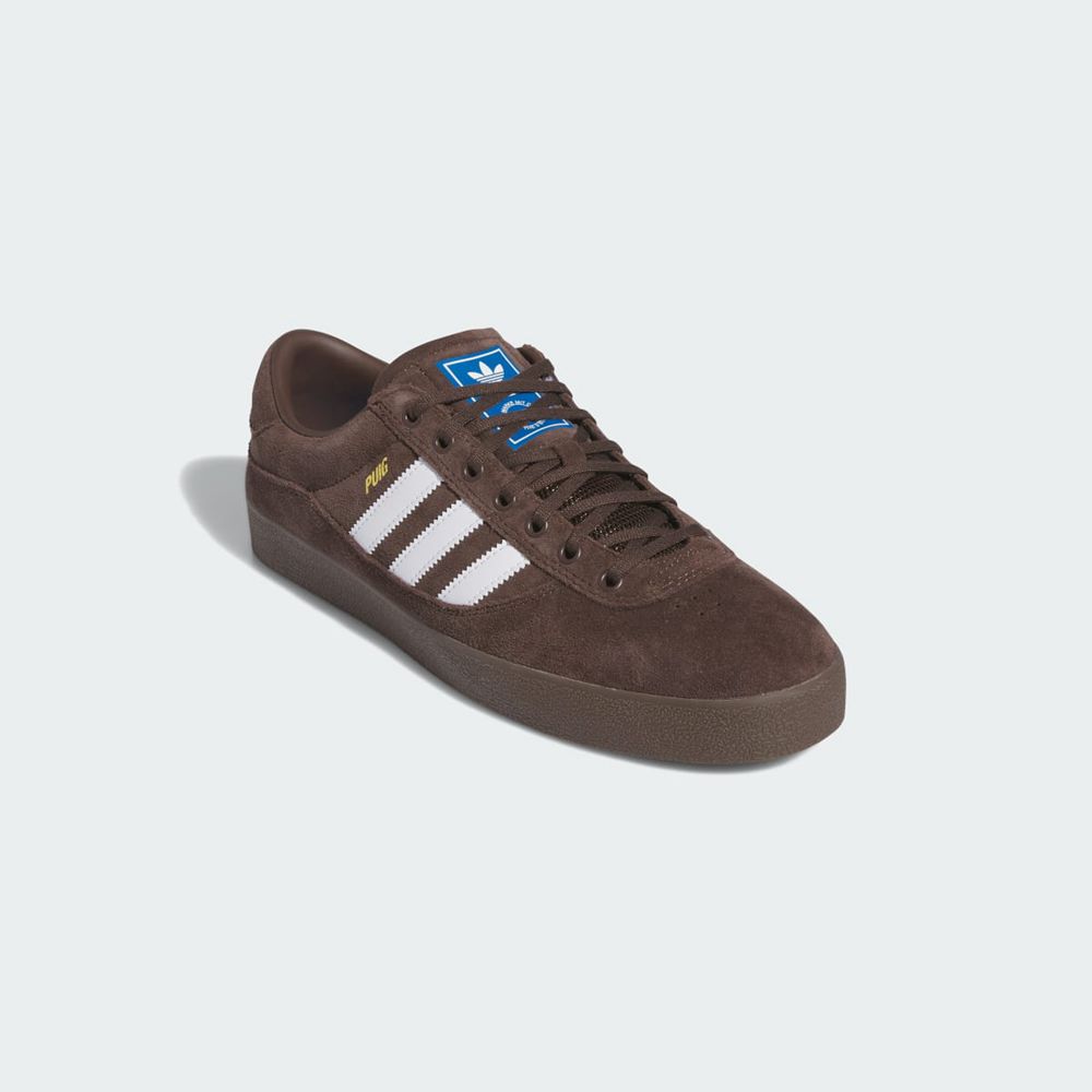 Chaussure Adidas Puig Marron Blanche Bleu Homme | BFP-68408011