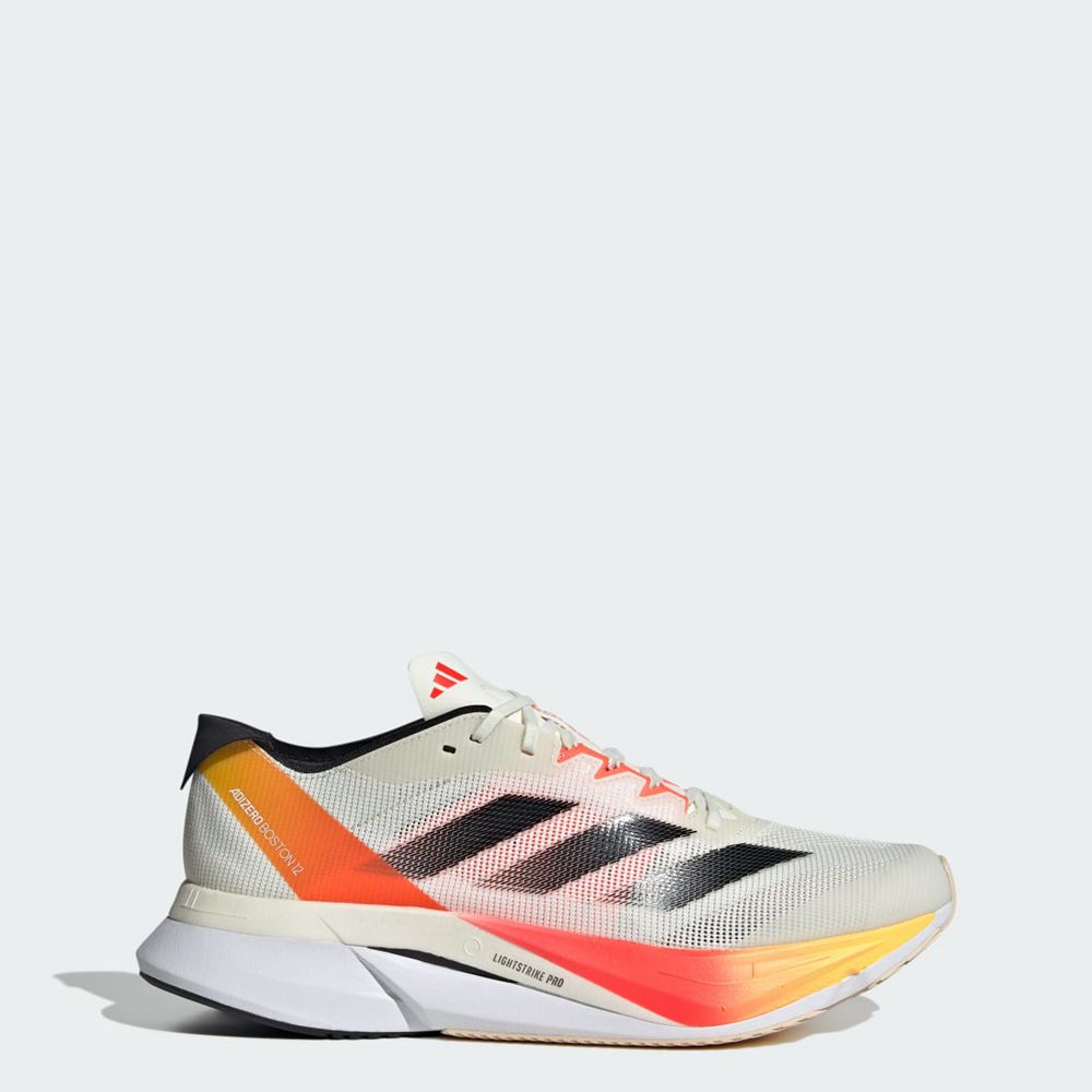 Chaussure Running Adidas Adizero Boston 12 Blanche Noir Rouge Homme | DLK-56737689