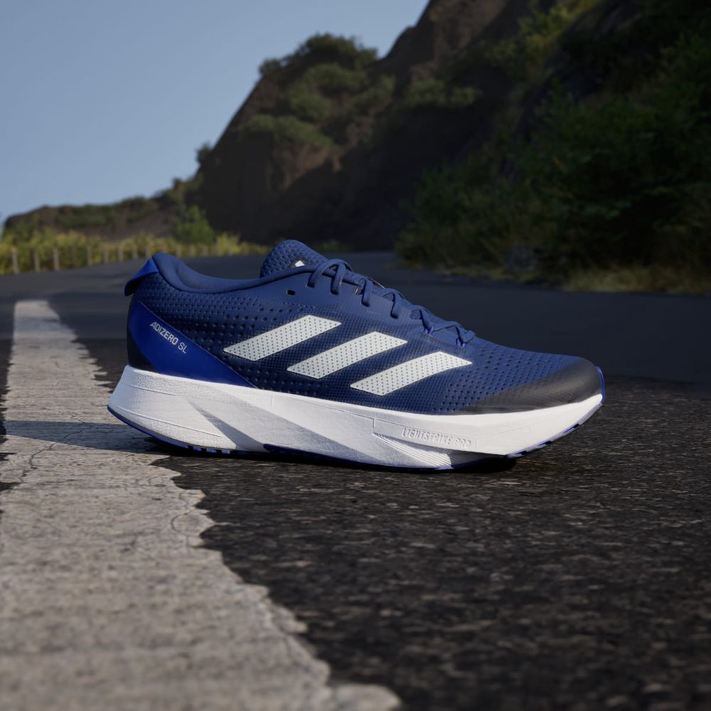 Chaussure Running Adidas Adizero SL Bleu Blanche Homme | NUS-69171927