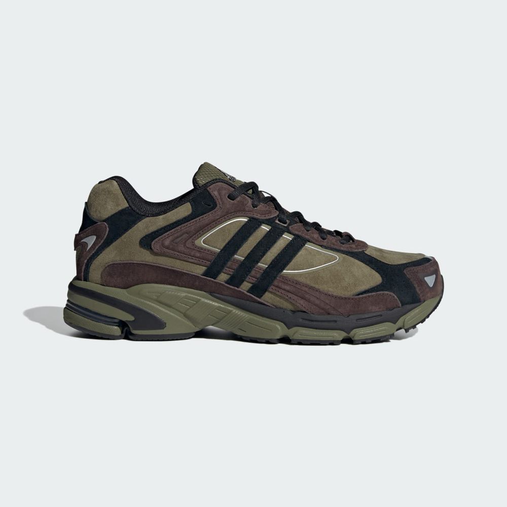 Chaussure Running Adidas Response CL Vert Olive Noir Marron Homme | FVO-30549990