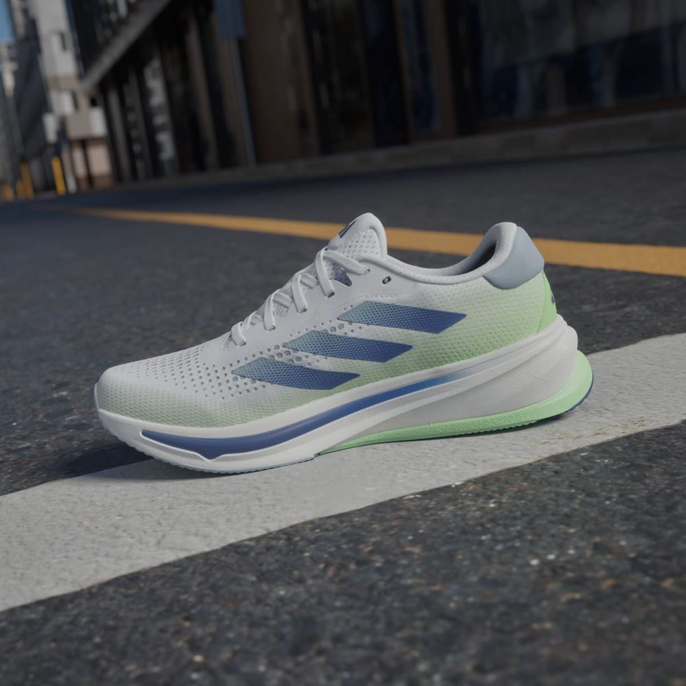 Chaussure Running Adidas Supernova Rise Blanche Bleu Vert Homme | IFT-42116186