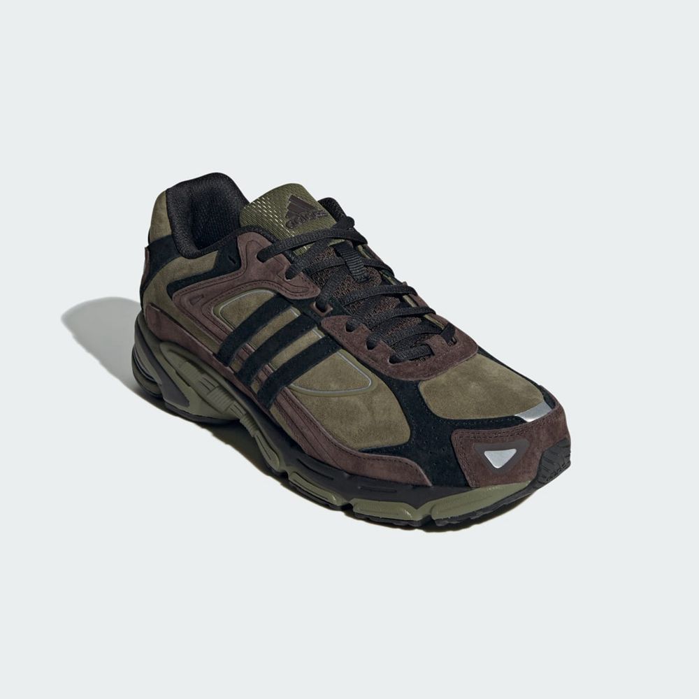 Chaussure Running Adidas Response CL Vert Olive Noir Marron Homme | FVO-30549990