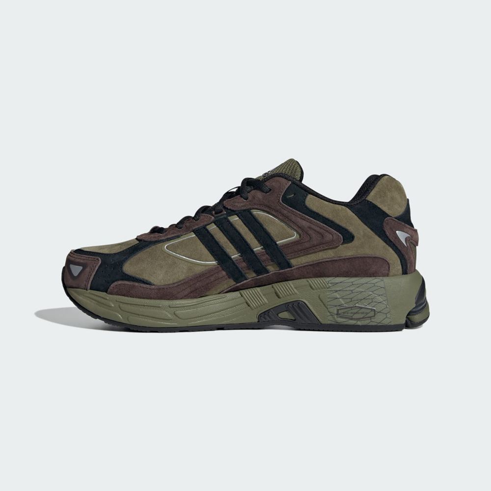 Chaussure Running Adidas Response CL Vert Olive Noir Marron Homme | FVO-30549990