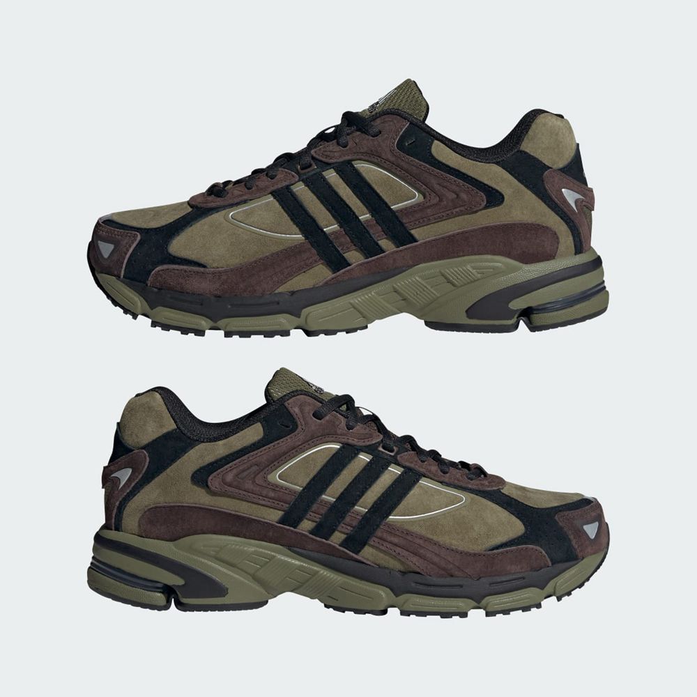 Chaussure Running Adidas Response CL Vert Olive Noir Marron Homme | FVO-30549990